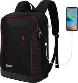 img 4 attached to 🎒 Waterproof Computer Backpack - Fits 15.6-Inch Laptops