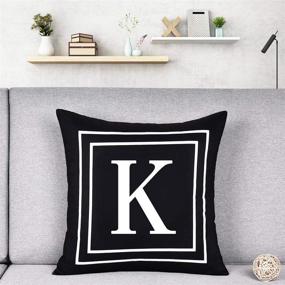 img 3 attached to BLEUM CADE English Alphabet Cushion Home Decor