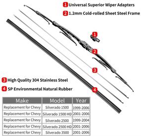 img 2 attached to Enhance Visibility with Chevrolet Silverado Windshield Wiper Blades