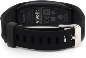 img 3 attached to 🏋️ Black Silicone Wristband Strap for Garmin Vivofit 2 - Replacement Band with Clasps for Fitness Bands | Suitable for All Sizes