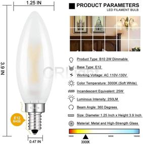 img 2 attached to 💡 CRLight Candelabra LED Filament Chandelier Bulb