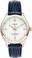 timex waterbury traditional leather strap logo