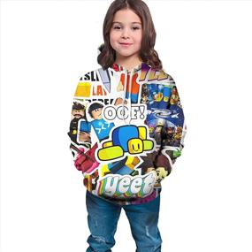 img 1 attached to 👕 WIPNHUI Children's Printed Sweatshirt Size 2 - Medium | Boys' Clothing and Fashion Hoodies/Sweatshirts