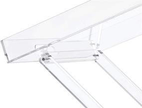 img 1 attached to 🪑 Acrylic Folding Tray Table - LIKENOW Furniture, Clear modern side table, 19x13 inch, 23 inch high, ideal for versatile use