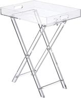 🪑 acrylic folding tray table - likenow furniture, clear modern side table, 19x13 inch, 23 inch high, ideal for versatile use logo