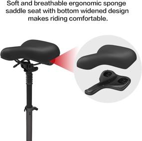 img 2 attached to Enhance Comfort and Ride with Segway Ninebot Adjustable Seat Saddle for ES1/ES2/ES4 Kick Scooters - Size Large, in Black