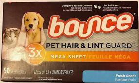 img 3 attached to 🐾 Bounce Mega Sheet Dryer Sheets - Pet Hair & Lint Guard - Fresh Scent - 50 Count - 1 Box