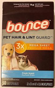 img 2 attached to 🐾 Bounce Mega Sheet Dryer Sheets - Pet Hair & Lint Guard - Fresh Scent - 50 Count - 1 Box