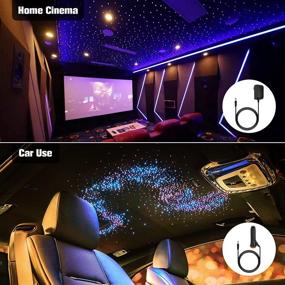 img 2 attached to CHINLY 10W Twinkle 200pcs 0.03in 6.5ft RGBW Bluetooth LED Fiber Optic Headliner Light Kit - Music Mode, Star Ceiling Light Kit for Headliner/Home Theater