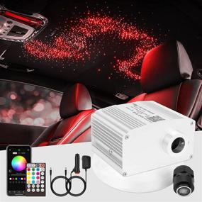 img 4 attached to CHINLY 10W Twinkle 200pcs 0.03in 6.5ft RGBW Bluetooth LED Fiber Optic Headliner Light Kit - Music Mode, Star Ceiling Light Kit for Headliner/Home Theater