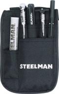 🔧 tire repair technician tool kit by steelman: includes 5 essential inspection tools - valve core remover, tread depth gauge, aid gauge, and tire crayon logo