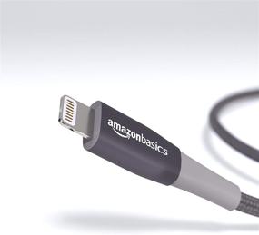 img 1 attached to 🔌 Премиальная коллекция: Amazon Basics Двойной нейлоновый оплетенный USB-кабель с Lightning-разъемом, сертифицированный MFi Apple iPhone Charger, 3 фута, 2 штуки, темно-серый.