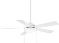 🔆 wac lighting f-002l-mw disc indoor ceiling fan, 52in blade span, pull chain control, matte white - enhancing seo логотип