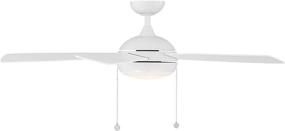 img 2 attached to 🔆 WAC Lighting F-002L-MW Disc Indoor Ceiling Fan, 52in Blade Span, Pull Chain Control, Matte White - Enhancing SEO