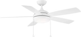 img 3 attached to 🔆 WAC Lighting F-002L-MW Disc Indoor Ceiling Fan, 52in Blade Span, Pull Chain Control, Matte White - Enhancing SEO