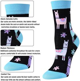img 1 attached to SOCKFUN: Hilarious Novelty Animal Socks for Girls, 5-15 Years, in Gift Box - Llama, Unicorn, Narwhal Fun!