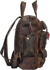 img 2 attached to 🎒 Ruzioon Retro Buffalo Leather Backpack