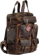 🎒 ruzioon retro buffalo leather backpack логотип