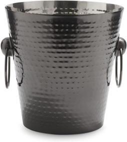 img 1 attached to 🍾 Viski Warren: Gunmetal Hammered Ice Bucket - Sleek, Chilling Serveware in Black