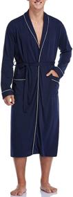 img 4 attached to COLORFULLEAF Lightweight Cotton Kimono Bathrobe: Luxurious comfort for ultimate relaxation!
