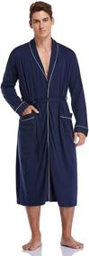 img 1 attached to COLORFULLEAF Lightweight Cotton Kimono Bathrobe: Luxurious comfort for ultimate relaxation!