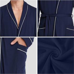 img 2 attached to COLORFULLEAF Lightweight Cotton Kimono Bathrobe: Luxurious comfort for ultimate relaxation!