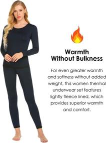 img 3 attached to Ekouaer Womens Midweight Thermal Underwear Sports & Fitness