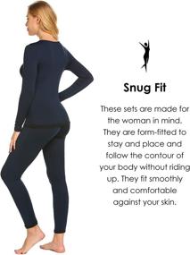 img 1 attached to Ekouaer Womens Midweight Thermal Underwear Sports & Fitness