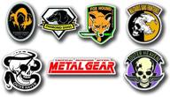 🎮 набор коллекционных металлических наклеек metal gear: msf, diamond dog, outer heaven, fox hound - 7 больших наклеек с цифровой печатью на медиа orafol (54 x 40 см) логотип