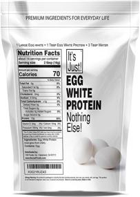 img 3 attached to Just Egg White Protein Powder: Non-GMO, USA Farms, Unflavored - Meringue Ingredient (8oz)