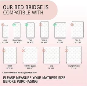 img 3 attached to 🛏️ Homey Style Twin to King Bed Bridge: Extra Wide 11.5” Mattress Connector with Anti-Slip Design, Convert Twin to King, 25D Memory Foam Gap Filler, Storage Bag Included