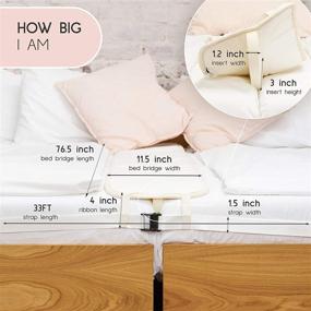 img 1 attached to 🛏️ Homey Style Twin to King Bed Bridge: Extra Wide 11.5” Mattress Connector with Anti-Slip Design, Convert Twin to King, 25D Memory Foam Gap Filler, Storage Bag Included