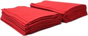 img 3 attached to 🍽️ Premium Choice 2-Ply Red Dinner Napkin - 125/Pack, 15"x17" Size