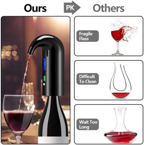 img 3 attached to Top-Rated Electric Wine Aerator and Decanter - One Touch Wine Accessories for Beginners and Enthusiasts - Red and White Wine Aeration with Wine Opener Included