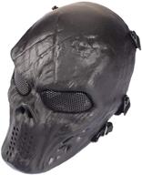 🎭 outry airsoft skull mask: ultimate full face tactical protection for paintball, airsoft, and more! logo