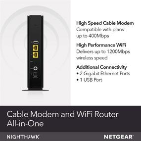 img 3 attached to 📶 NETGEAR C6230 WiFi Cable Modem Router - Compatible with Xfinity, Spectrum, Cox, and More, Up to 300Mbps Cable Plans, AC1200 WiFi Speed, DOCSIS 3.0