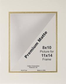 img 1 attached to 🖼️ Double Hand Cut Bevel Edge Ivory/Gold Core 11 by 14-Inch Callen Photo Mat