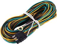 🚗 25ft miady trailer wiring harness with 4 flat connector | 18awg color coded wires – trailer light wiring extension kit with 4ft white ground wire logo