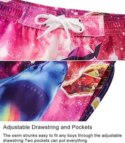 img 1 attached to 🏊 Vibrant Drawstring Swimwear: Idgreatim Boys' Colorful Beachwear for Fun in the Sun