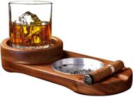 whiskey holder 🥃 accessory with ashtray coaster logo