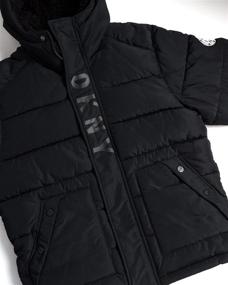 img 1 attached to 🧥 DKNY Boys’ Winter Coat - Fleece Lined Bubble Puffer Windbreaker Jacket (Size: 4-20): Stylish & Warm Outerwear for Boys