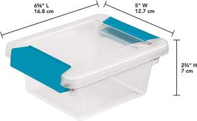 img 3 attached to Clear Base & Lid Mini Clip Box with Aquarium Blue Latches by STERILITE