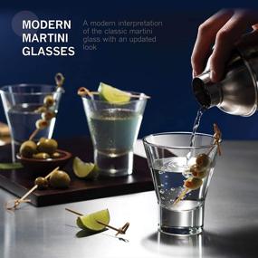 img 3 attached to Bormioli Rocco 6-Pack Ypsilon Cocktail Glasses Set - 8.5 oz, 🍸 Stemless Bar Glassware for Margarita, Manhattans, Bourbon, Vodka, Gin - Lead-Free Whiskey Glass