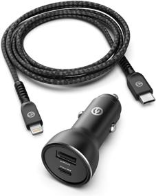 img 4 attached to 🍎 Apple Certified PD Car Charger for iPhone 12/11 - Ultra-Fast Charging USB C to Lightning Cable, Dual Port Vehicle Adapter for iPhone 8/8 Plus, Xr, Xs Max, 11 Pro Max, 12 Mini, SE (30W)