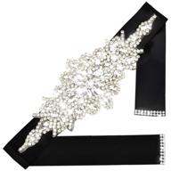 👗 black rhinestone women dress belts: perfect accessories for gowns, proms, weddings & more logo