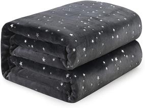 img 4 attached to 🛏️ Cozy up with the NANPIPER Ultra Soft Microplush Bed Blanket - Premium Quality & Fluffy Fleece Throw for Sofa Couch in Grey (Throw Size 50"x65")