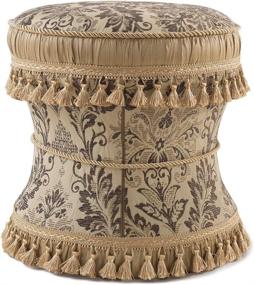 img 1 attached to 🪑 Leona Decorative Ottoman by Jennifer Taylor Home in Brown