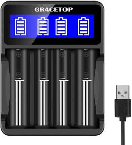 img 4 attached to 🔋 Advanced 4 Bay LCD Battery Charger for 18650, 14500, A AA AAA Batteries - Li-ion, Ni-MH, Ni-Cd - with Display