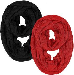 img 4 attached to Aneco Ribbed Winter Infinity Fashion Women's Accessories