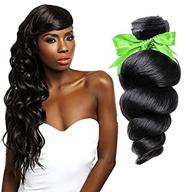 🌹 goldrose beauty brazilian virgin loose wave hair weave - 1 bundle, natural color, raw unprocessed 100% human hair, size 10 inches logo